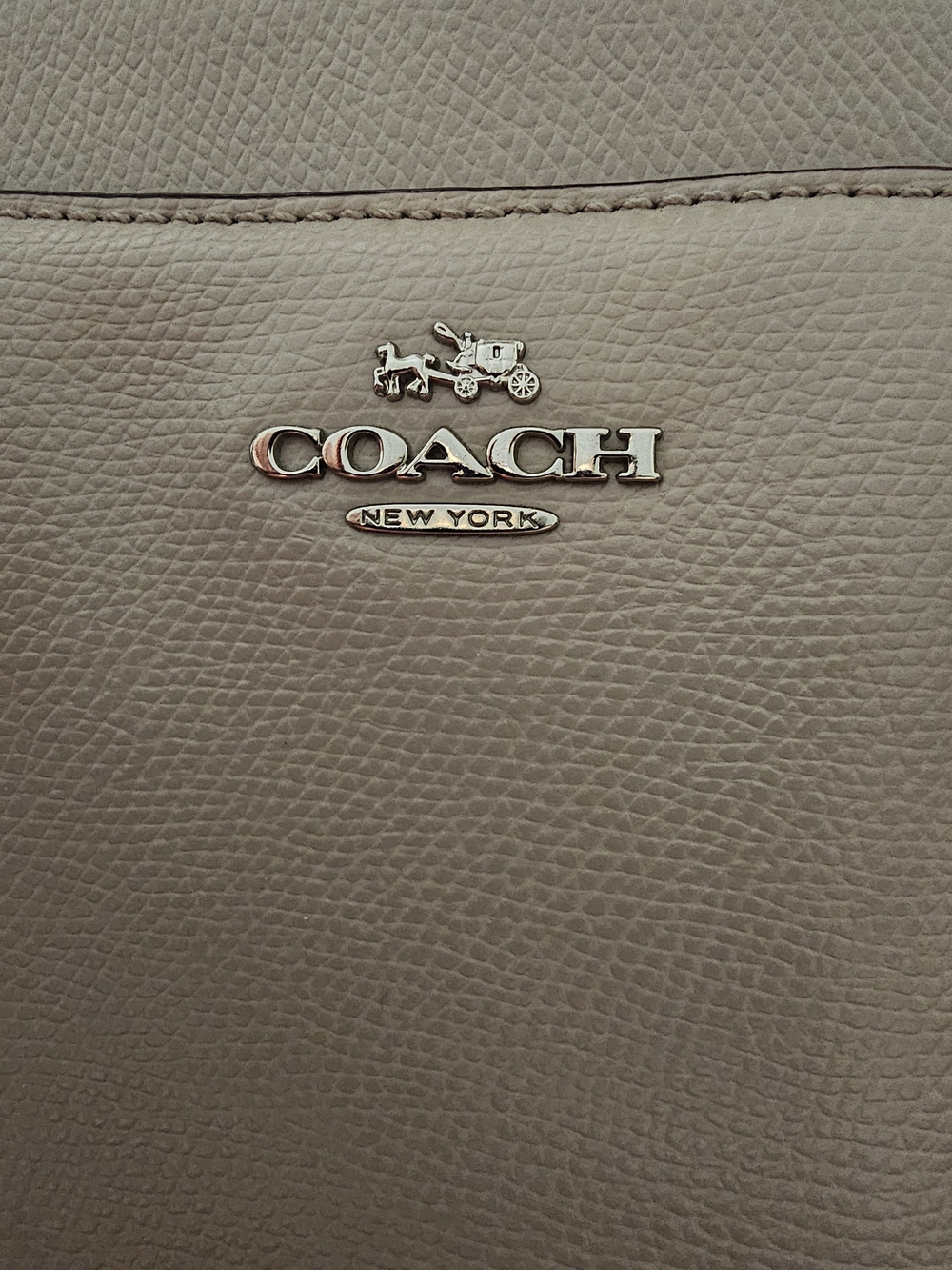 Coach Phoebe Pebble Leather Satchel Shoulder Bag Gray F35723 - Picture 2 of 7